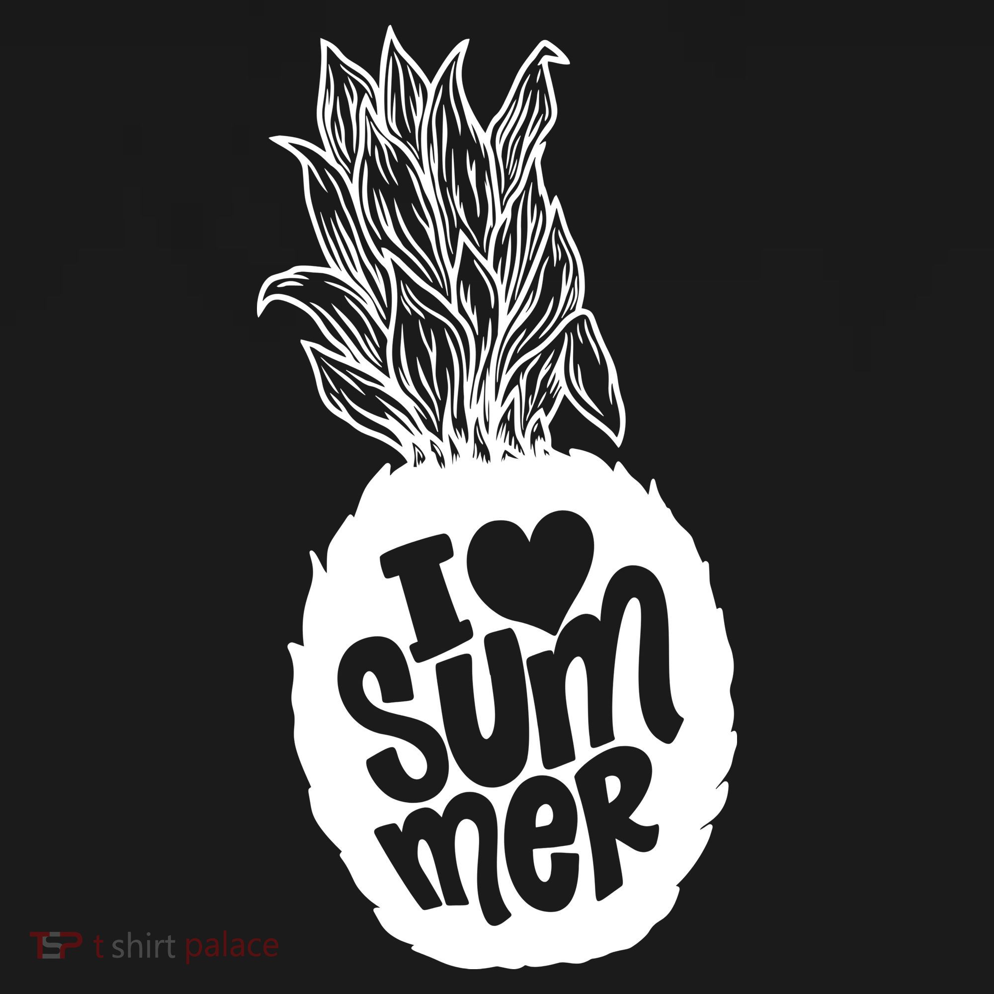 I Heart (Love) Summer Pineapple Kids Hoodie