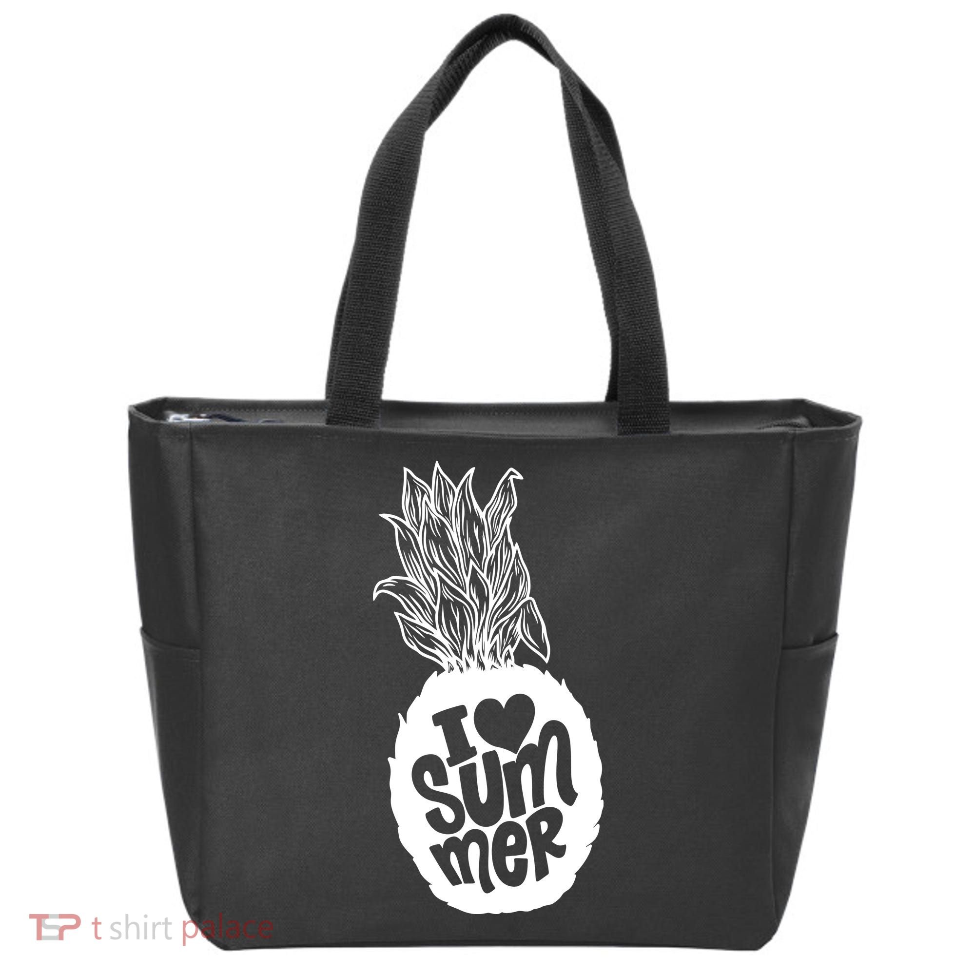 I Heart (Love) Summer Pineapple Tote Bag