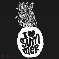 I Heart (Love) Summer Pineapple Tote Bag thumb 4