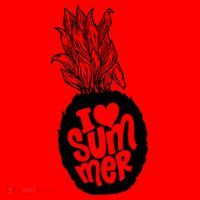 I Heart (Love) Summer Pineapple Santa Hat thumb 1