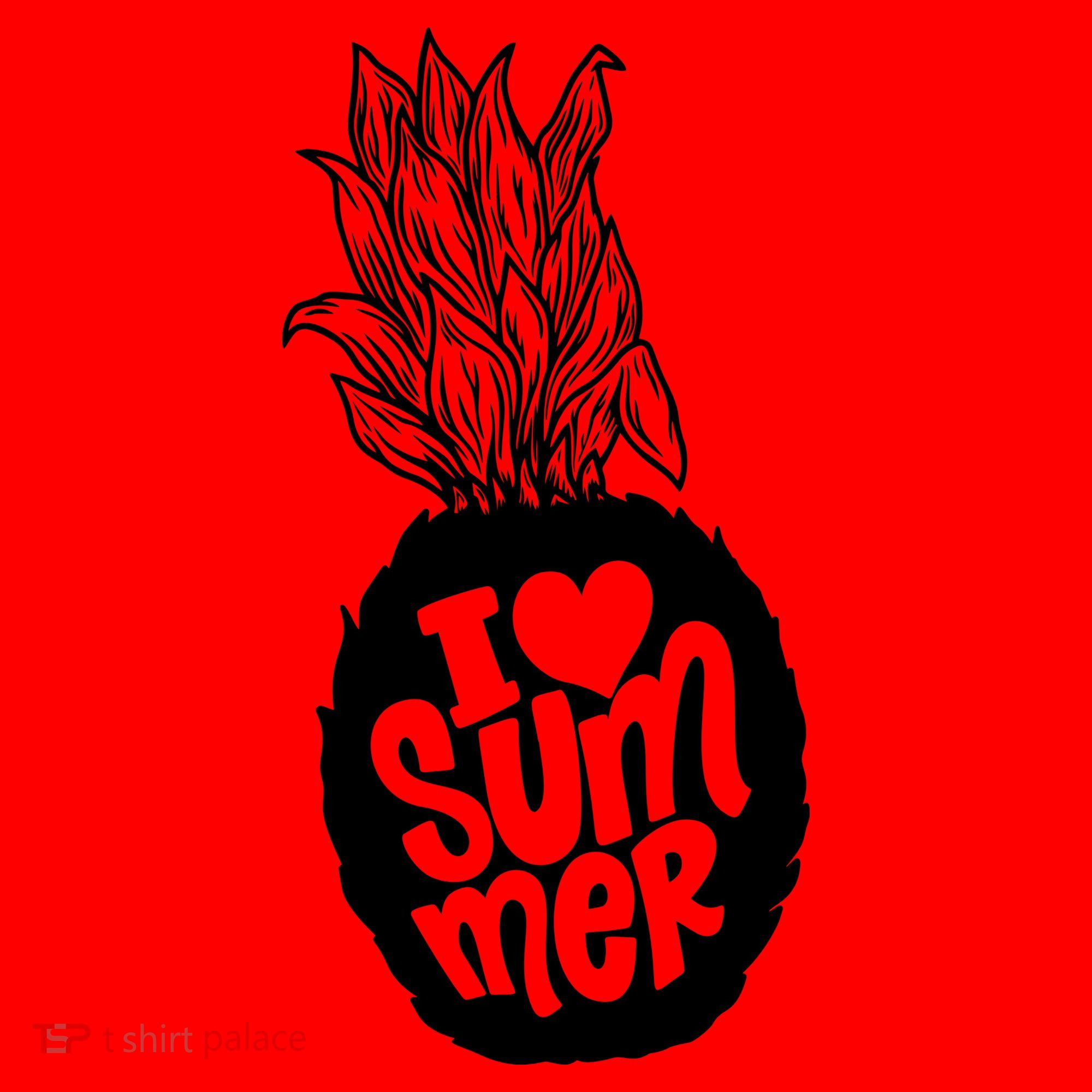 I Heart (Love) Summer Pineapple Santa Hat