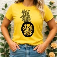 I Heart (Love) Summer Pineapple Women's T-Shirt thumb 2