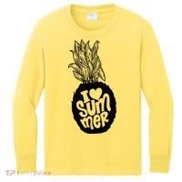 I Heart (Love) Summer Pineapple Kids Long Sleeve Shirt thumb 0