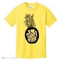 I Heart (Love) Summer Pineapple Kids T-Shirt thumb 0