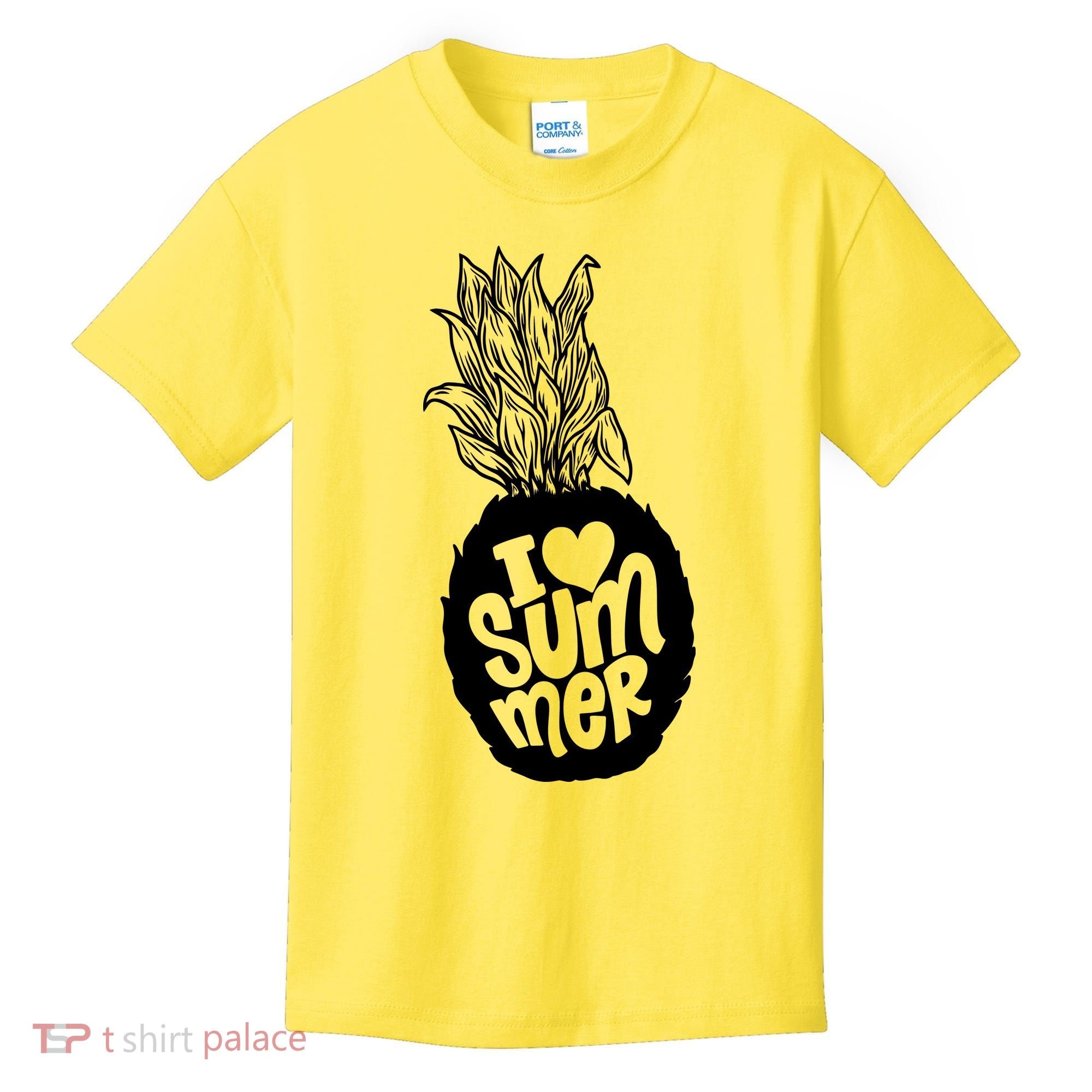 I Heart (Love) Summer Pineapple Kids T-Shirt