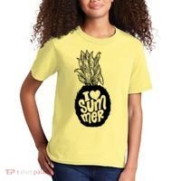 I Heart (Love) Summer Pineapple Kids T-Shirt thumb 2