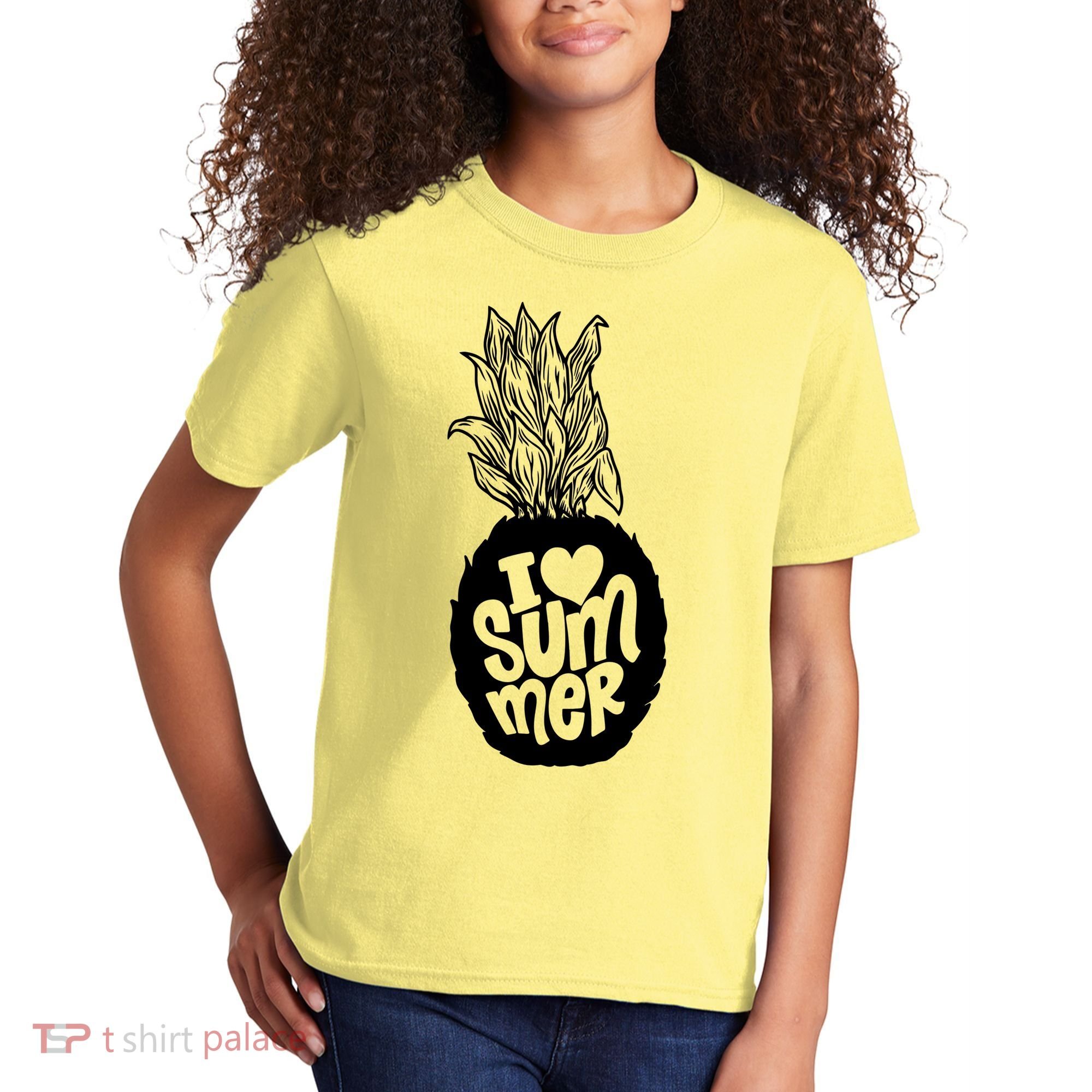 I Heart (Love) Summer Pineapple Kids T-Shirt