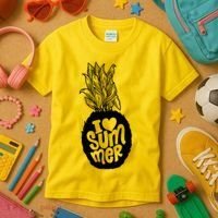 I Heart (Love) Summer Pineapple Kids T-Shirt thumb 3