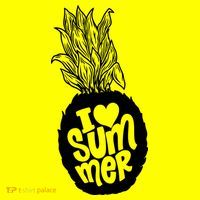 I Heart (Love) Summer Pineapple Kids T-Shirt thumb 4