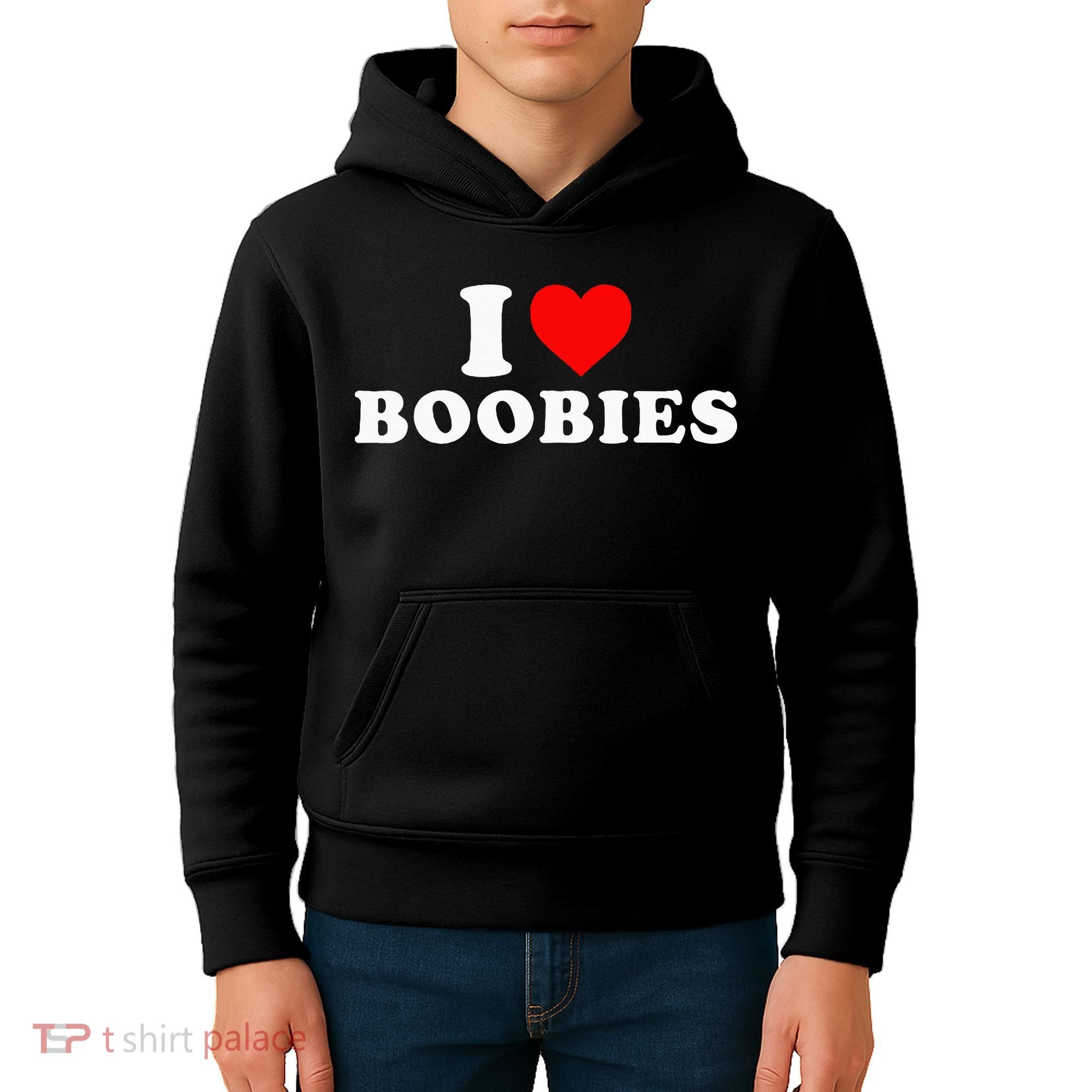 I Heart Love Boobies Kids Hoodie