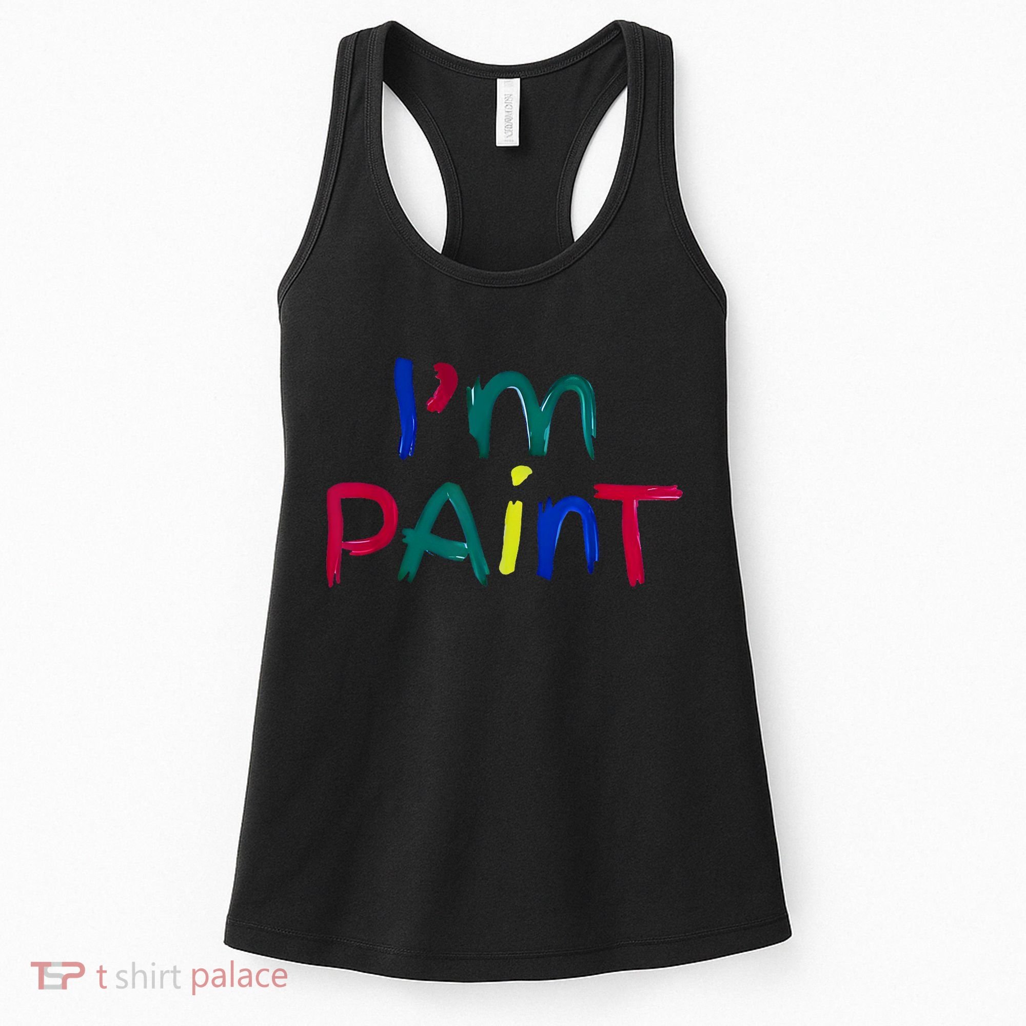 I Heart Love To Finger Paint IM Paint Cute Couple Valentine Women's Tank Top