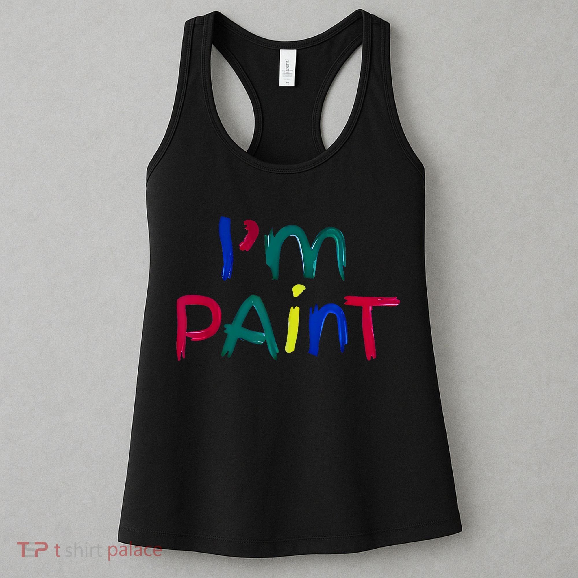 I Heart Love To Finger Paint IM Paint Cute Couple Valentine Women's Tank Top