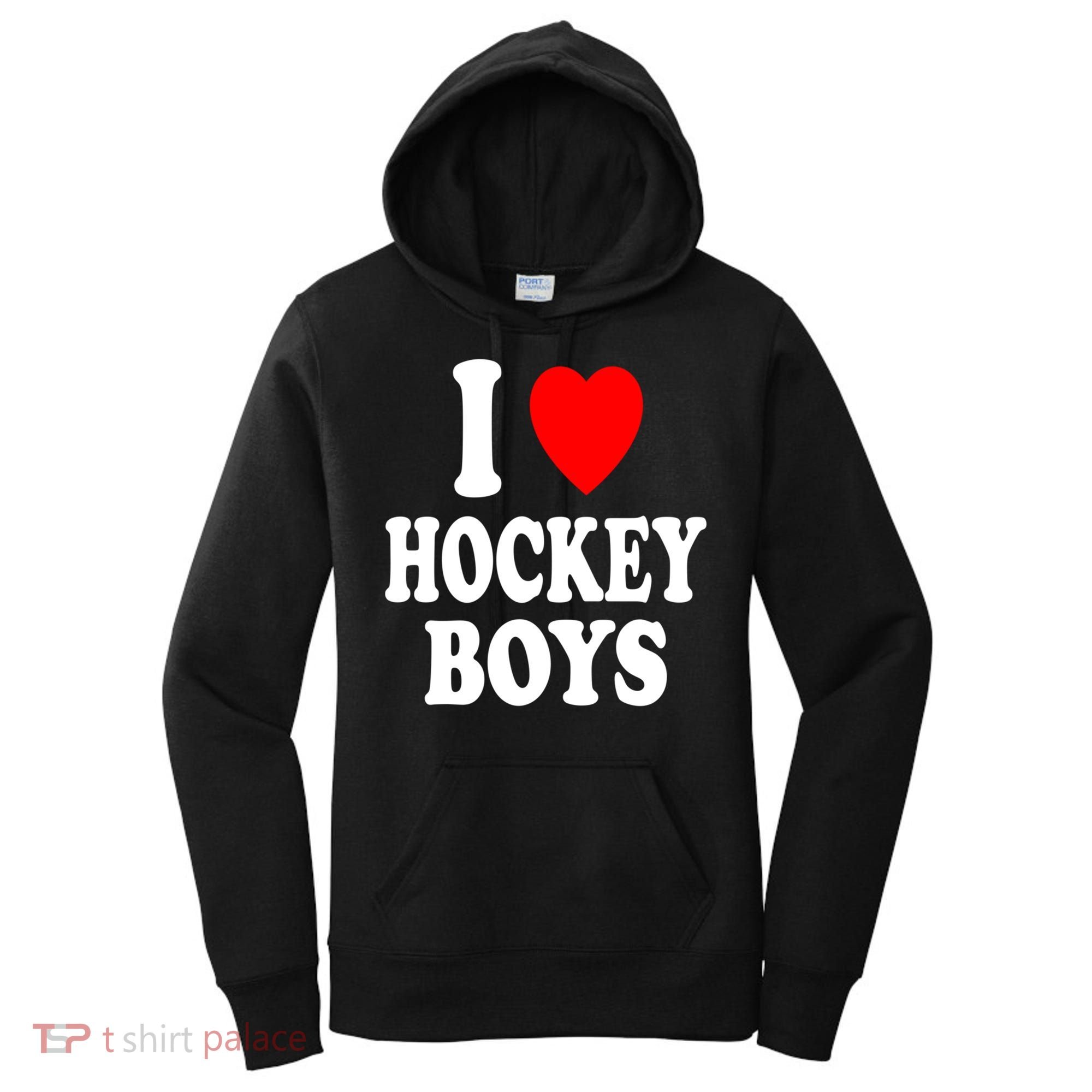 I Heart (Love) Hockey Skating Ice Attraction Hot Sexy Gift Women's Hoodie