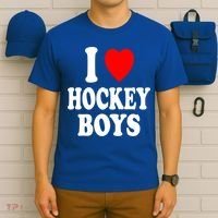 I Heart (Love) Hockey Skating Ice Attraction Hot Sexy Gift T-Shirt thumb 6
