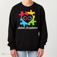 Infinity Heart Love Autism Awareness Acceptance Women's Sweatshirt thumb 0
