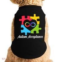 Infinity Heart Love Autism Awareness Acceptance Doggie Tank thumb 0
