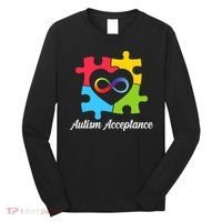 Infinity Heart Love Autism Awareness Acceptance Long Sleeve Shirt thumb 0
