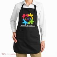 Infinity Heart Love Autism Awareness Acceptance Apron thumb 2