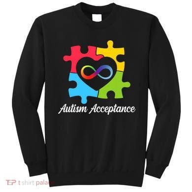 Infinity Heart Love Autism Awareness Acceptance Sweatshirt