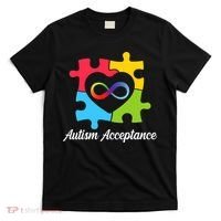Infinity Heart Love Autism Awareness Acceptance T-Shirt thumb 0