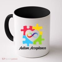 Infinity Heart Love Autism Awareness Acceptance Coffee Mug thumb 0
