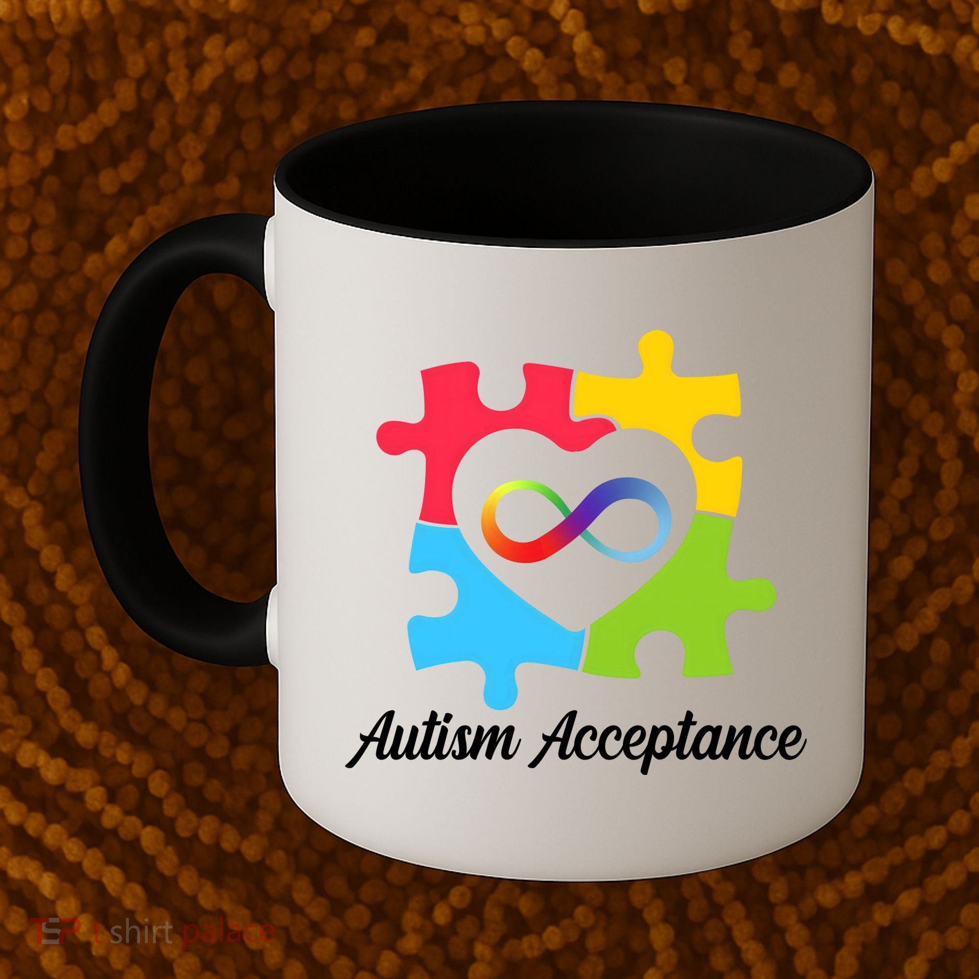 Infinity Heart Love Autism Awareness Acceptance Coffee Mug