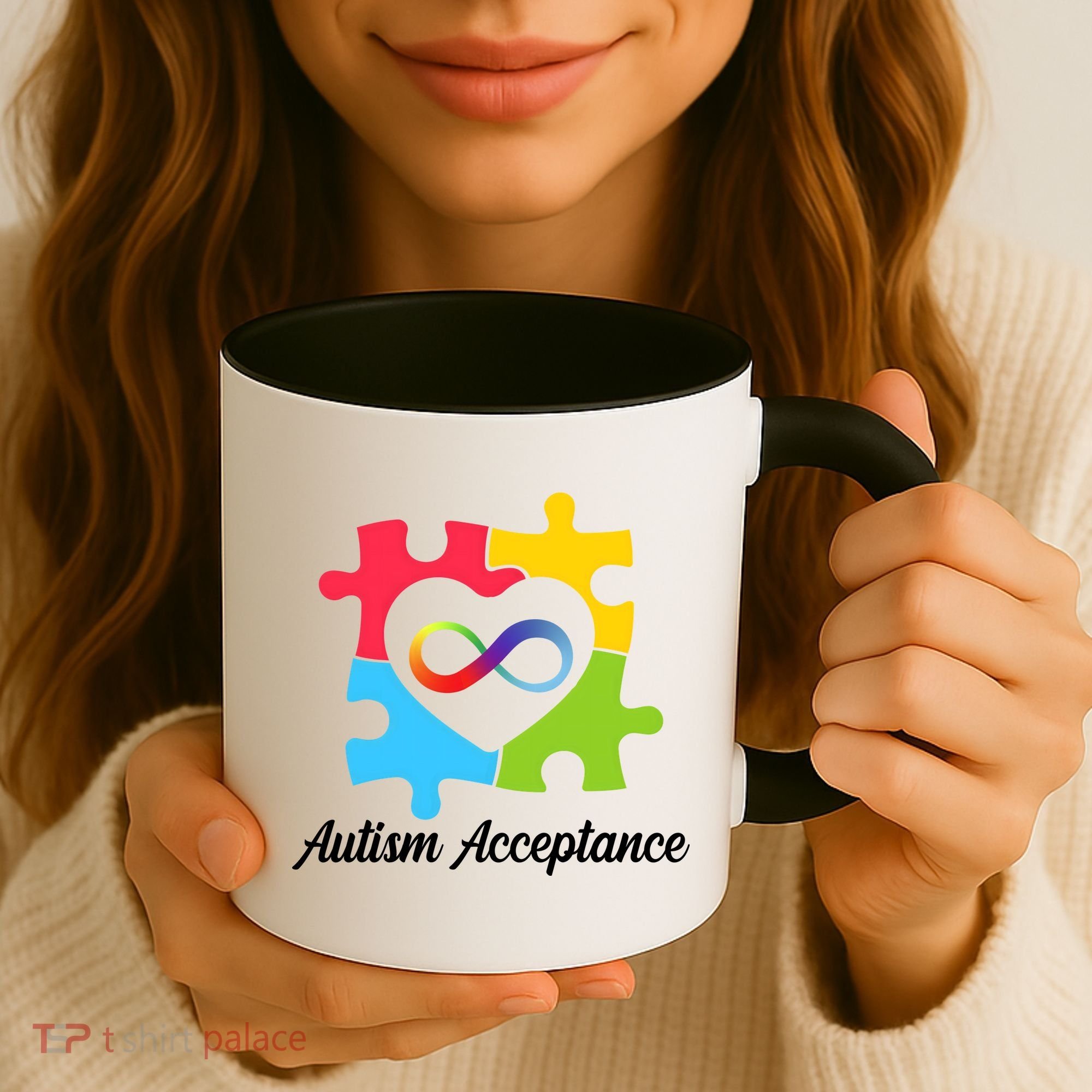 Infinity Heart Love Autism Awareness Acceptance Coffee Mug