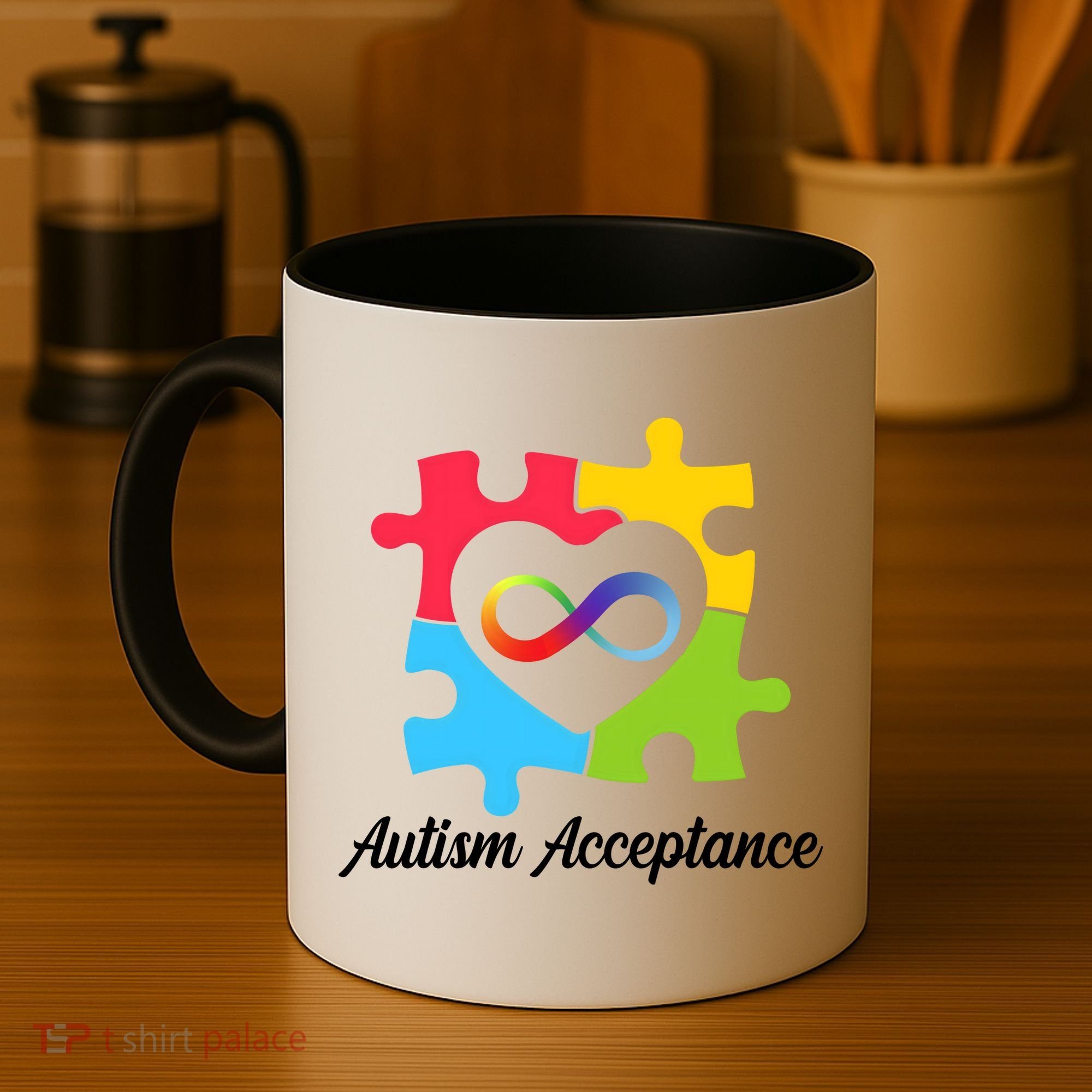 Infinity Heart Love Autism Awareness Acceptance Coffee Mug