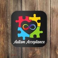 Infinity Heart Love Autism Awareness Acceptance Coaster thumb 0