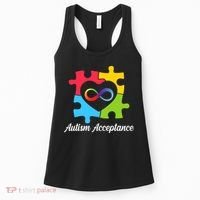 Infinity Heart Love Autism Awareness Acceptance Women's Tank Top thumb 0
