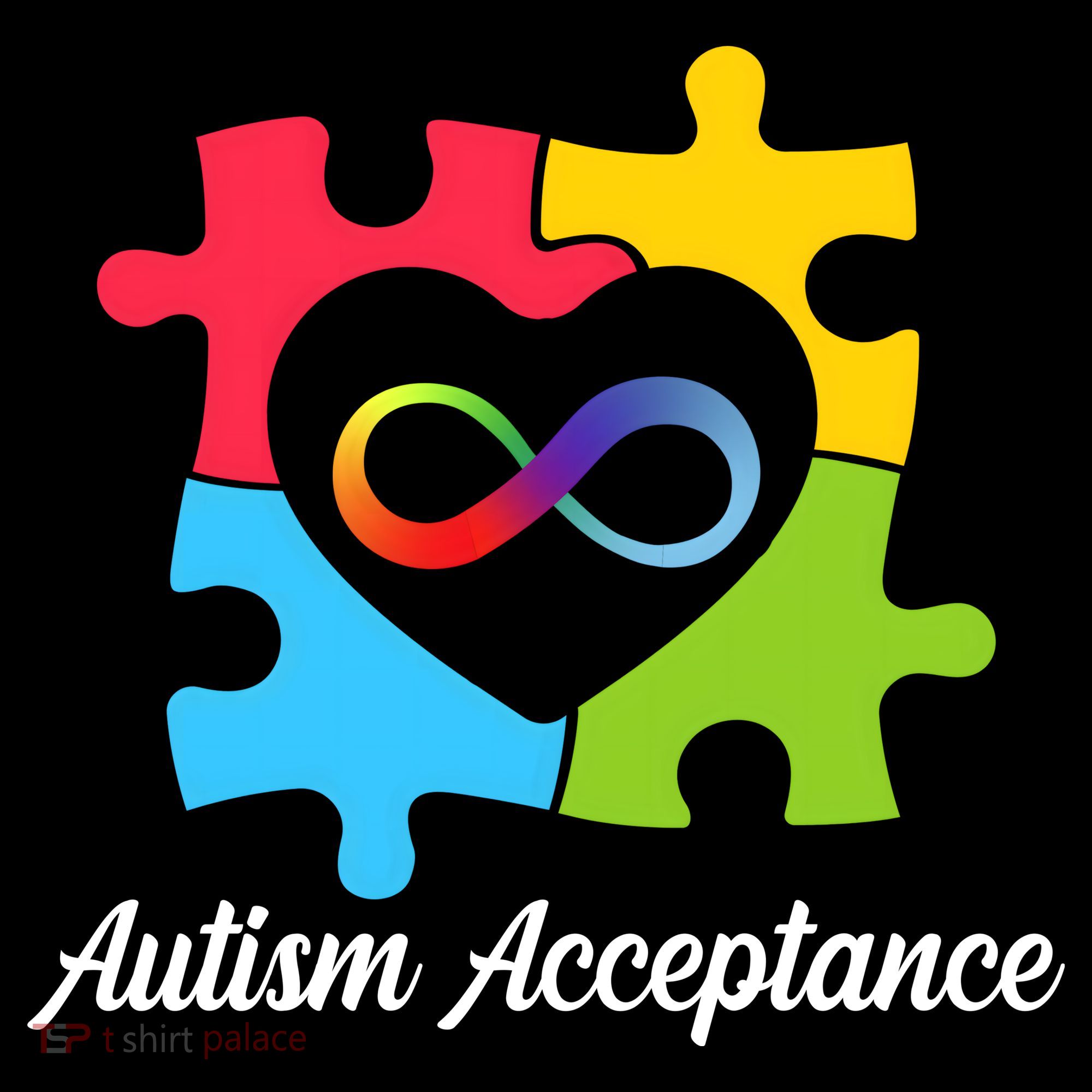 Infinity Heart Love Autism Awareness Acceptance Baby Bodysuit