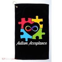 Infinity Heart Love Autism Awareness Acceptance Golf Towel thumb 0