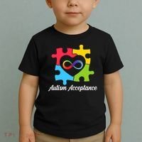 Infinity Heart Love Autism Awareness Acceptance Toddler T-Shirt thumb 2