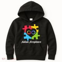 Infinity Heart Love Autism Awareness Acceptance Kids Hoodie thumb 0