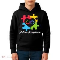 Infinity Heart Love Autism Awareness Acceptance Kids Hoodie thumb 4