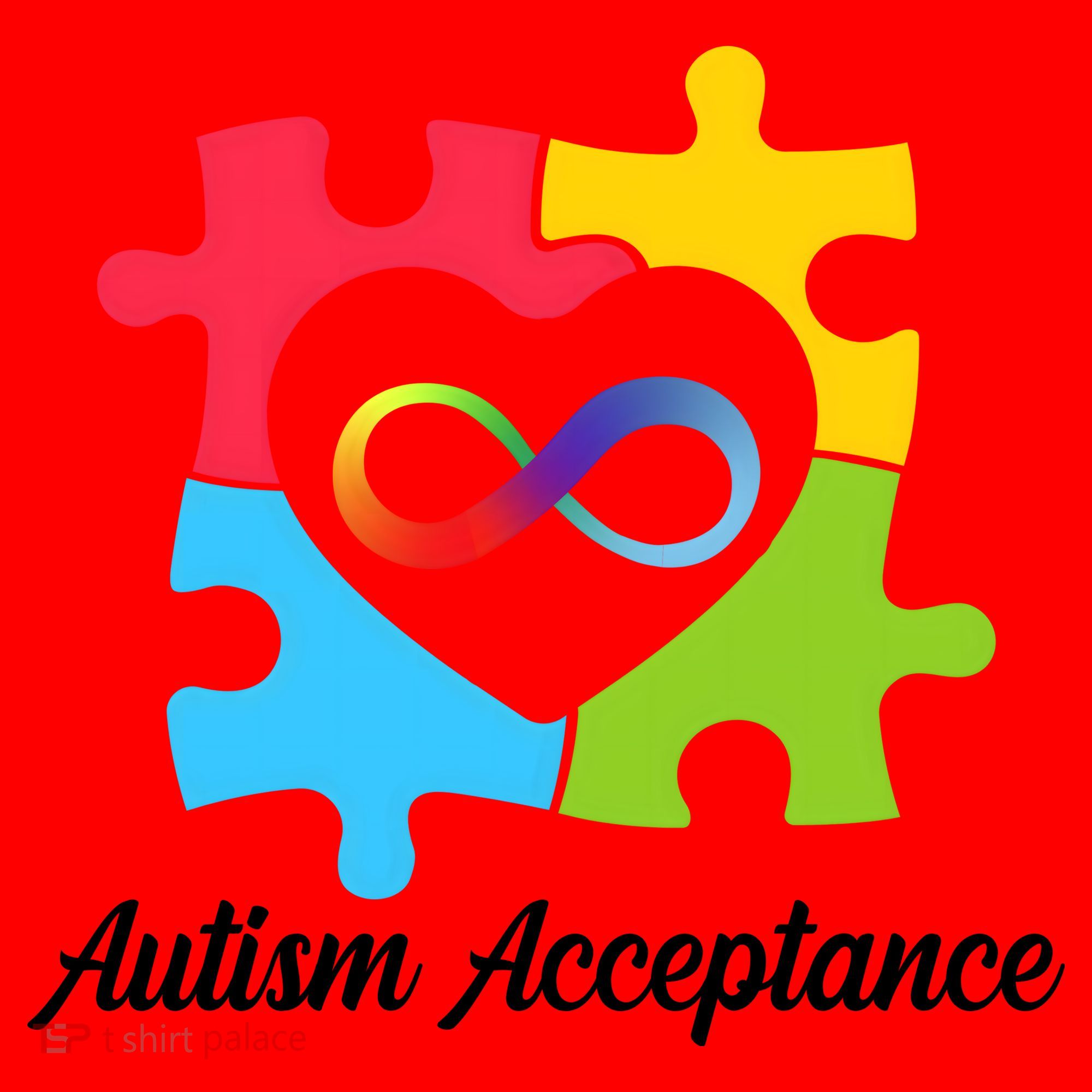 Infinity Heart Love Autism Awareness Acceptance Santa Hat
