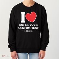 I Heart Love Custom Text Personalize Women's Sweatshirt thumb 0