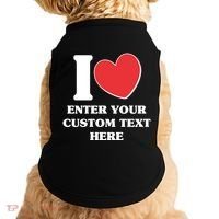 I Heart Love Custom Text Personalize Doggie Tank thumb 0