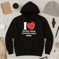 I Heart Love Custom Text Personalize Hoodie thumb 3