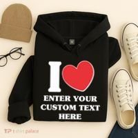 I Heart Love Custom Text Personalize Hoodie thumb 4