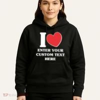 I Heart Love Custom Text Personalize Hoodie thumb 5