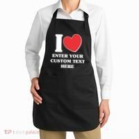 I Heart Love Custom Text Personalize Apron thumb 2