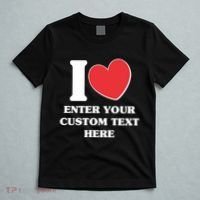 I Heart Love Custom Text Personalize T-Shirt thumb 5