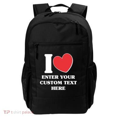 I Heart Love Custom Text Personalize Backpack