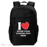 I Heart Love Custom Text Personalize Backpack thumb 0