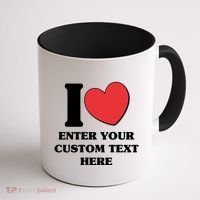 I Heart Love Custom Text Personalize Coffee Mug thumb 1