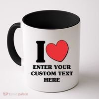 I Heart Love Custom Text Personalize Coffee Mug thumb 0