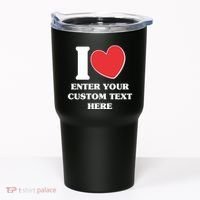 I Heart Love Custom Text Personalize Tumbler thumb 0