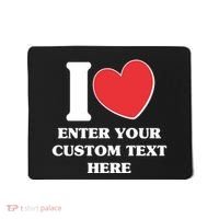 I Heart Love Custom Text Personalize Mousepad thumb 0