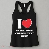 I Heart Love Custom Text Personalize Women's Tank Top thumb 3